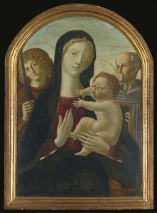 Madonna And Child With Saints Michael And Bernardino Of Siena (collab. W/workshop)