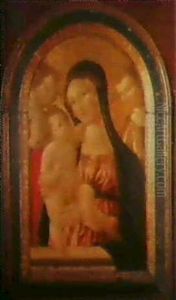 La Madonna Col Bambino E Due Angeli