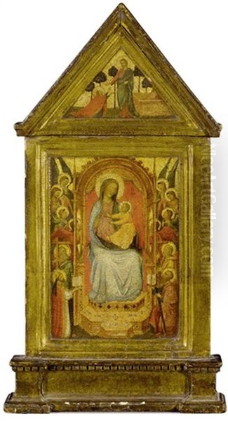 Madonna Mit Kind Umgeben Von Engeln Und Den Heiligen Gregorius, Andreas, Petrus Und Paulus; (im Giebel) Noli Me Tangere - view 1