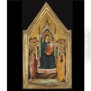 Madonna And Child Enthroned With Saints by Jacopo (del Casentino) Landini