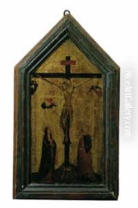 Christus Am Kreuz. Darunter Maria Und Johannes by Jacopo (del Casentino) Landini