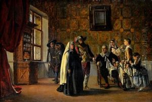 A Dinner Interruption by Henry Charles Landrin