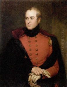 Portrait Of A Gentleman (lt. Col. Charles Richard Fox?) Seated In Uniform by Charles Landseer