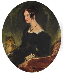 Portrait Of A Lady With A Dog, Probably Lady Louisa Jane Hamilton, Duchess Of Abercorn (1812-1905) by Sir Edwin Henry Landseer