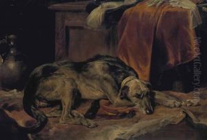 Levrier Irlandais Endormi by Sir Edwin Henry Landseer