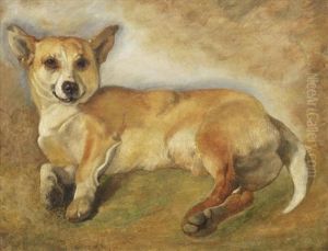 Study Of A Corgi by Sir Edwin Henry Landseer