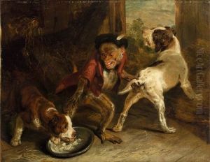 Intruding Puppies by Sir Edwin Henry Landseer