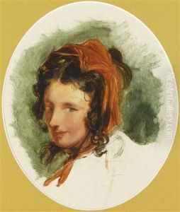 Head Study Of A Girl, Possibly Lady Louisa Russell (1812-1905) Head Study Of A Girl, Possibly Lady Louisa Russell (1812-1905)