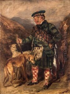 Self-portrait With Dogs by Sir Edwin Henry Landseer