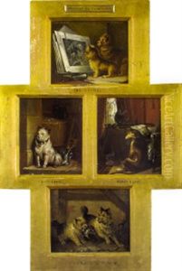 The Critic, Low Life, High Life And Chip Off The Old Block by Sir Edwin Henry Landseer