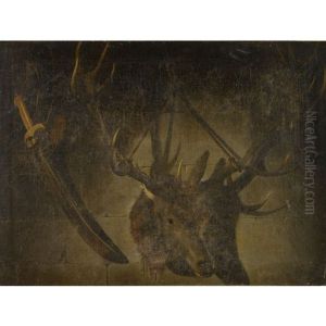 Hunting Still Life With A Sword And Stag's Head by Sir Edwin Henry Landseer