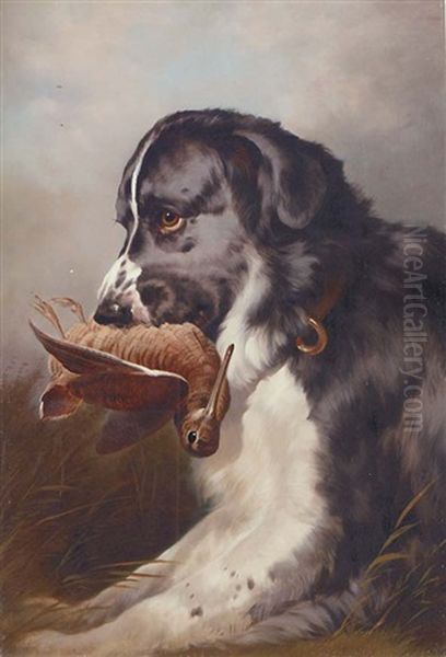 A Retriever With A Woodcock - view 1