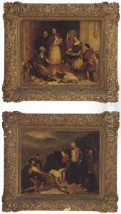 Death Of The Stag In Glen Tilt by Sir Edwin Henry Landseer