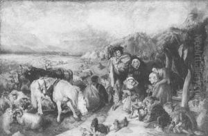 A Scene In The Grampians - The Drovers' Departure by Sir Edwin Henry Landseer