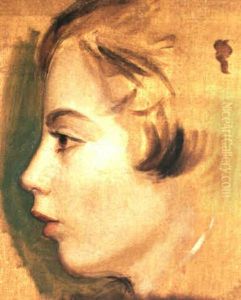 Profile Portrait Of A Boy, Perhaps Queen Victoria's Son Prince Leopold by Sir Edwin Henry Landseer