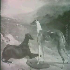Two Greyhounds In A Landscape