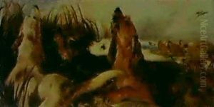 The Otter Hounds by Sir Edwin Henry Landseer