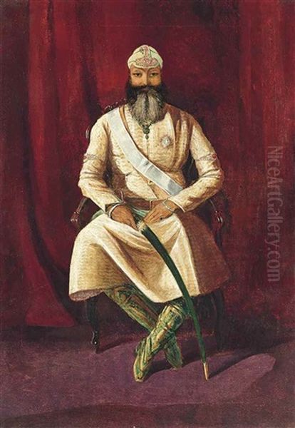 A Portrait Of The Maharaja Of Patiala - view 1
