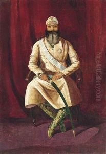 A Portrait Of The Maharaja Of Patiala A Portrait Of The Maharaja Of Patiala
