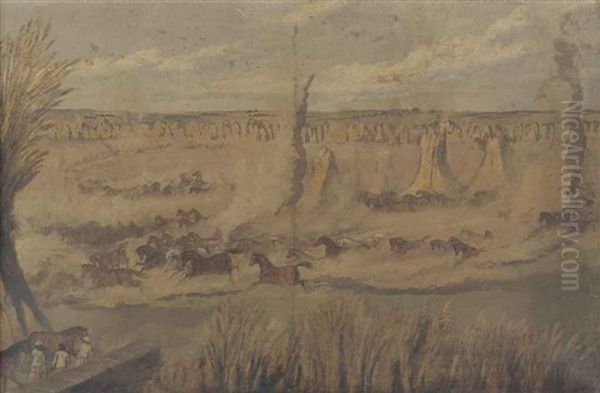 Sketch Of The Foal Run, Buxar - view 1