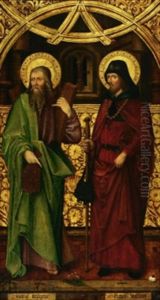 Die Heiligen Andreas Und Jacobus D. A by Mair von Landshut