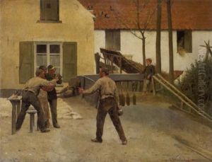 Les Jouers De Quilles Devant Une Ferme Les Jouers De Quilles Devant Une Ferme