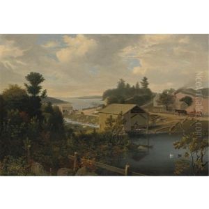 The Old Mill At Goose Cove, Annisquam, Gloucester by Fitz Henry Lane