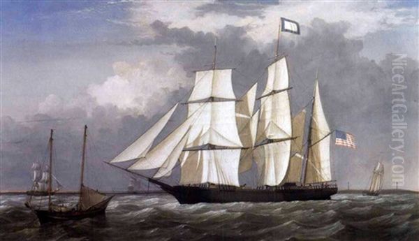 A View Off Thatcher's Island, Gloucester, With The Bark "eastern Star" - view 1