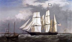 A View Off Thatcher's Island, Gloucester, With The Bark "eastern Star" by Fitz Henry Lane