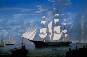 "star Light" In Harbor by Fitz Henry Lane