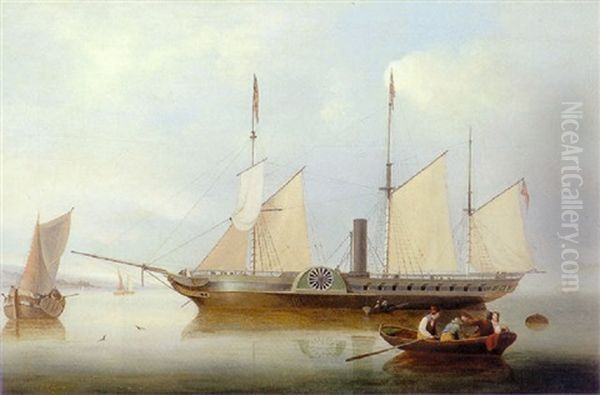 "unicorn" In Salem Harbor by Fitz Henry Lane