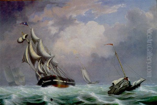 Ships In A Rough Sea - view 1