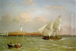 Rounding The Light House by Fitz Henry Lane