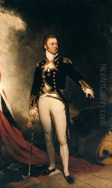 Portrait Of Captain Sir Philip Bowes Vere Broke Wearing Naval Uniform - view 1