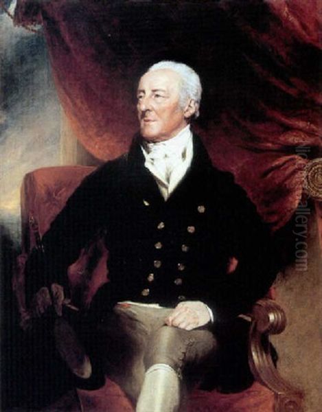 A Portrait Of John Weyland Of Nuneaton Holding A Top Hat - view 1