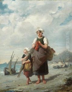Les Repriseuses De Filets by Francois-Louis Lanfant