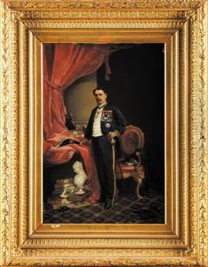 Portrait En Pied De Rene Odinet En Uniforme De Consul De Perse Au Havre