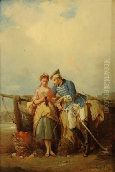 Conversation Galante En Bord De Mer - view 1