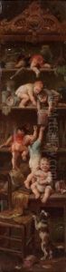 Les Amusements Des Enfants by Francois-Louis Lanfant