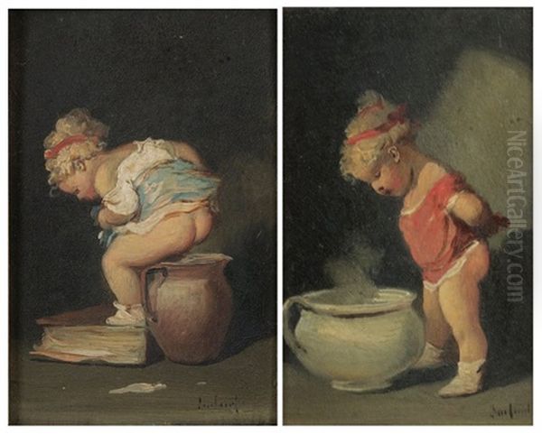 Enfant Au Pot Ou Malice De Bebe (+ Another; 2 Works) - view 1