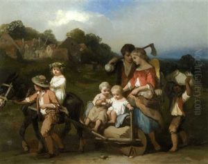 Retour Des Champs by Francois-Louis Lanfant