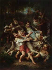 Steeple Chase by Francois-Louis Lanfant