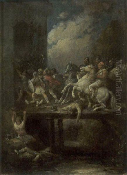 Cavalier Entrant Dans Une Forteresse - view 1