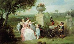 Le Petit Montreur De Singe by Francois-Louis Lanfant