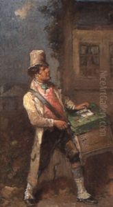 Le Petit Joueur D'orgue De Barbarie by Francois-Louis Lanfant