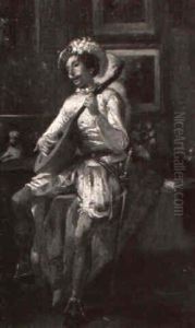 The Mandolin Player by Francois-Louis Lanfant