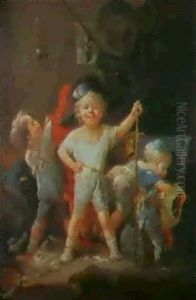 Alene Hjemme. Et Par Scenerier Med Drenge Og Piger, Der Klaeder Sig Ud Alene Hjemme. Et Par Scenerier Med Drenge Og Piger, Der Klaeder Sig Ud