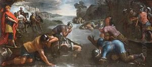 Soldiers Drinking At A River by Giovanni Lanfranco