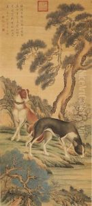 Prized Dogs Of The Forbidden City by Lang Shining (Giuseppe Castiglione)