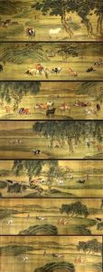 Lang Shining (1688-1766) Chinese Horses Painting by Lang Shining (Giuseppe Castiglione)
